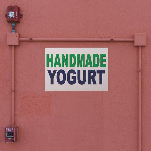 Fastasticdeals 36x24Inches Decal Stickers Multiple Sizes Handmade Yogurt Green Blue Bar Restaurant Food Industrial