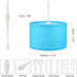 15Ft E26/E27 Bulb PATIKIL Plug in Pendant Light, Rope Cord Hanging Lamp Fixture with ON/Off Switch, Fabric Shade Socket