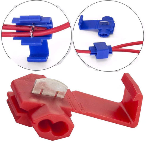 125PCS Solderless Quick Splice Snap Wire Connector, Insulated Crimp Connectors for Electrical Wires 22-10 AWG