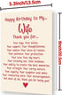 BENNLOOS Funny Birthday Card for Wife, Romantic Birthday Card from Husband, Sweet Wife Birthday Gift Ideas for Women