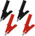 4pcs Insulated Alligator Clips, Heavy Duty 30A Nickel Plated Copper Clamps for Electrical Testing, 4mm Banana Plug