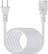 US AC Power Extension Cable Cord, SPT-2 16AWG/2C 125V 13A, 2-Prong Polarized Male to Female Extension Cord, 10 ft, White