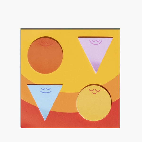 Poketo x Headspace Sticky Notes, 4 Shapes and Colors for Mental Notes, Stocking Stuffers for Teens, Art Supplies