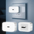 LED Nightlights Plug in Wall Voice AI Activated 2-Pack with USB Charging