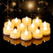 Amagic 12/24/50/100/150 Pack Battery Operated Tea Lights Candles, Fake Tealights Candles, Flameless