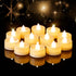 Amagic 12/24/50/100/150 Pack Battery Operated Tea Lights Candles, Fake Tealights Candles, Flameless