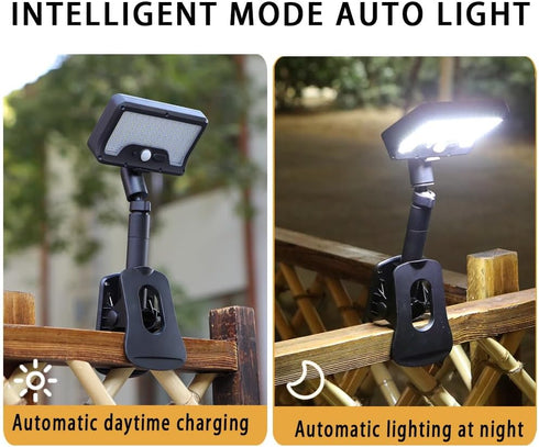 92 600LM IP65 360 (1 Pack) Outdoor Clip-on Solar Motion Sensor Light, LED Waterproof, Adjustable Solar Security Light