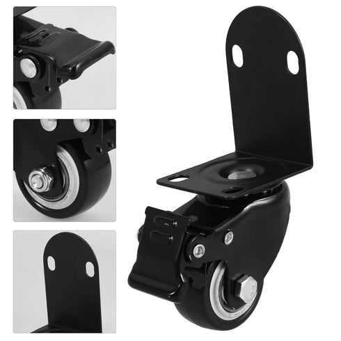 2pcs 2-inch Swivel General Furniture Caster Wheels, Quiet Polymer Plate Casters for Drawer, Cabinet, Workbench, Office