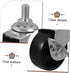4pcs PRETYZOOM Furniture Caster Wheels Replacement Wheels Side Brakes for Rolling Cart