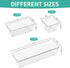 WOWBOX 12 Pack Clear Drawer Organizer Set, Acrylic Drawer Storage Trays, Storage Bins for Makeup, Cosmetics, Jewelries, Utensils, Gadgets, Office by WOWBOX