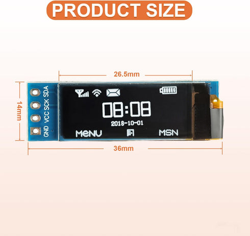 JAMHER 0.91 Inch I2C 128x32 Wire(3Pack IIC OLED Display Module Pixel Mini Self-Luminous Display Screen Board