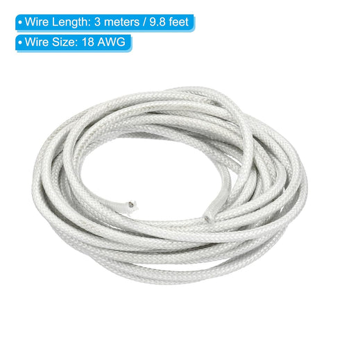 PATIKIL 9.8Ft 18AWG Electronic Wire, Insulated High Temperature Resistant Electrical Flexible Silicone Cable for Lamp