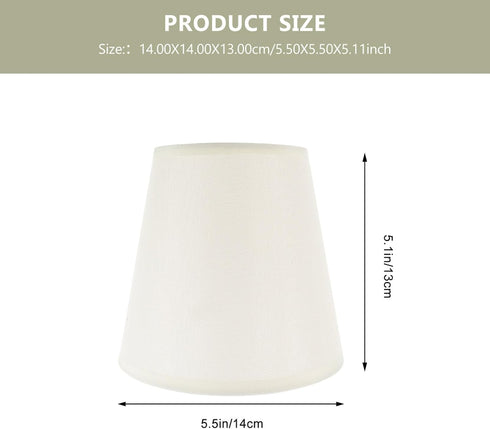 5.12 Inch OSALADI Clip-on Fabric Lampshade Small Cloth Lamp Shade for Table Lamps Floor Lamps Wall Lamps