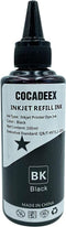 COCADEEX 5 Bottles Black Ink Refill Kit, Compatible with Ink Cartridges 67XL, 65XL, 64XL, 63XL, 62XL, 500ml Black Ink