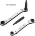 Hvac Service Wrench Set, Hand Refrigeration Tools, 3/8 To 1/4, 5/16 X 1/4 Inch with Hexagon Bit Adapter Kit