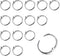 ManTangSun 15 Pack 5/8" Mini Binder Rings Metal Loose Leaf Loop Book Ring