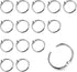 ManTangSun 15 Pack 5/8" Mini Binder Rings Metal Loose Leaf Loop Book Ring