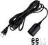 Simple Deluxe E26 15ft-Black-2Pack Hanging Lantern Extension Cord Cable, Plug-in Pendant Light Socket with On/Off