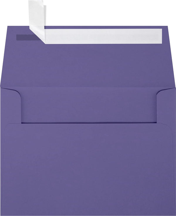 LUXPaper A6 Invitation Envelopes | Wisteria Purple | Peel & Press | 4 3/4" x 6 1/2" | 80lb. Text | 50 Qty