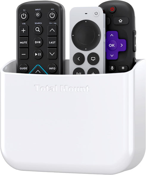 TotalMount Hole-Free Remote Holder | Eliminates Need to Drill Holes for 2 or 3 Remote Controls