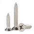 #8 x 1 Flat Head Sheet Metal Screws - 100 PCS, 304 Stainless Steel 18-8, Self Tapping Wood Screws