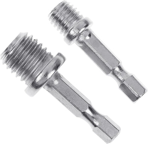 RDTGHY 2 M10 M14 Pcs Hex Socket Adapter Silver Conversion Rod Impact Power Drill Chuck Converter for Woodworking Drill