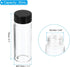PATIKIL 30mL Glass Vials with Screw Caps, 16Pcs Liquid Sample Vial Storage for Essential Oil Liquid Sampling, Clear Black