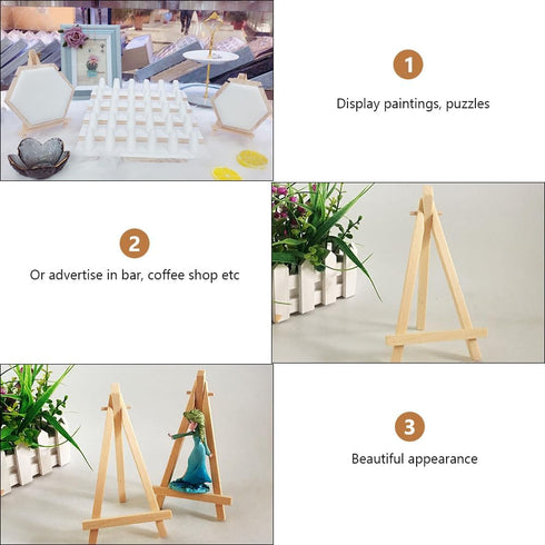 Operitacx 2 Pcs Wooden Small Easel Dog Paw for Crafts, Miniature Display Stand for Phone, Photo, Tabletop