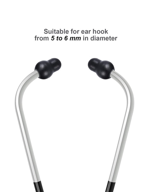 Maitys 24 Pieces Universal Soft Silicone Stethoscope Ear Tips Earpieces Earbuds (Black)