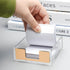 MEI YI TIAN Gold Sticky Notes Holder, Clear Acrylic Memo Note Cube Dispenser 3.5x3.3 for Office Desk Accessories