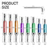 17Pcs Colorful Self Centering Drill Bit Set 1/4" Hex Shank Vix Bit,Quick Change Hinge Center Drill Bits with 1 Hex Key & 8 Drill Bits 5/64-1/4” for Woodworking Metal Wood Cabinet Window Door