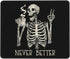 Skull Mouse Pad for Desk, Cute Skeleton Design, Funny Waterproof Mousepad for Office Laptop, Non-Slip Rubber Base