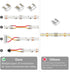 12mm 3Pin JST,3PIN WS2811 720LEDs/m WS2814 896LEDs/m BTF-LIGHTING FCOB COB Connector Kit,L-Shaped,Dual-End