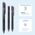 ParKoo 20 Black Retractable Erasable Gel Pens, Twist-Write, Fine Point 0.7 mm for Drawing and Writing