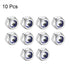 uxcell Hex Lock Nuts, M6 x 1mm, 304 Stainless Steel, 10Pcs Silver Tone