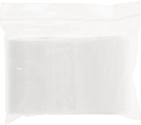 Plymor 3" x 3" Reclosable Plastic Bags, Pack of 200, 2 Mil with White-Block Zipper