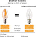 C7 LED Night Light Bulb, E12 Candle Base, 0.5 Watts LED Filament, 4W 5W Equivalent, Pack of 2