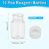 PATIKIL 30ml Reagent Bottles, 10 Pcs, PET Wide Mouth Round with Screw Cap for Lab Liquid, Solid Sample Storage