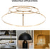 Wire Lamp Shade Rings Drum Lamp Shade Strong Frame Lampshade Bracket Kit with US Style Spider Fitter for DIY Table