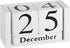 Wyleaves Vintage Wooden Calendar, Wooden Date Block Perpetual Calendar for Desk, Time Concept
