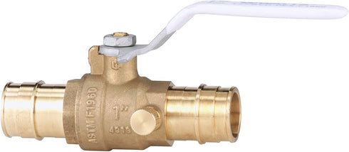 LFFBV-PEX-F1960 1" 2-Piece F1960 Watts Series Lead-Free Full Port Chrome-Plated Brass Ball Valve with PEX Ends