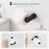 5 Inch (2 Pack) Bathroom Toilet Paper Holder, Modern Matte Black Tissue Roll Holder Wall Mounted, Paper Towel Holder