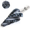 M35 Cobalt Step Drill Bit - Four Spiral Flute Unibit (1/4"-3/4") Wear-Resistant TiAlN Coated for Metal