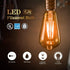 Euri Lighting VST19-3020ea, Dimmable LED ST19 Filament, 5.5W (60W Equal) 500lm, 80CRI, Warm White (2200K), Amber Tint, E26, 120V, Wet Rated, UL Energy Star, 3YR, 15K HR WTY, One Count by Euri Lighting