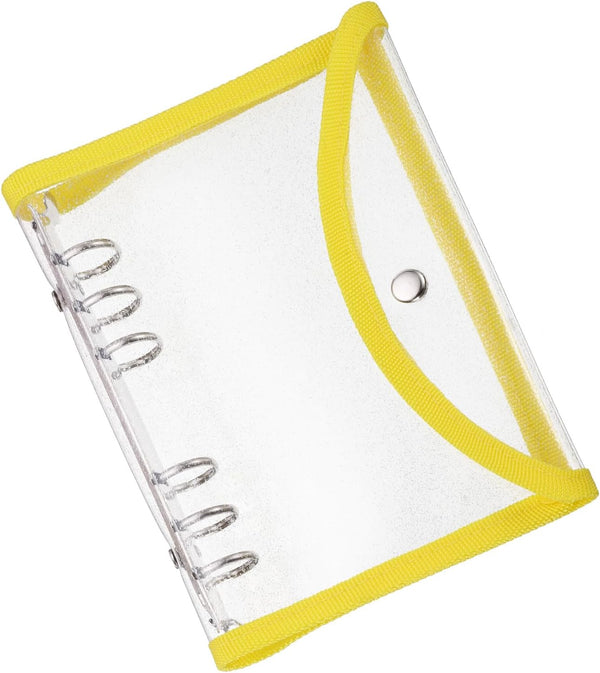 PATIKIL A6 Clear Binder Covers, Soft PVC, Bling Loose Leaf Binder Protector, Refillable Notebook Shell