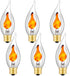 Wuluretoos Flickering Flame Light Bulb, E26 Base Decorative Bulb for Halloween & Christmas,