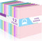 Fulmoon 12 Pcs 1 Inch 3 Ring Binder with 2 Interior Pockets, Round Rings, 3 Holes Binder Holds 175 Sheets, Snap Button