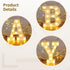 Texvora 22.5 Cm 4 Led Light-Up Sign, Bright Letter Decoration, Warm Yellow Illumination, Night Light For Baby Showers