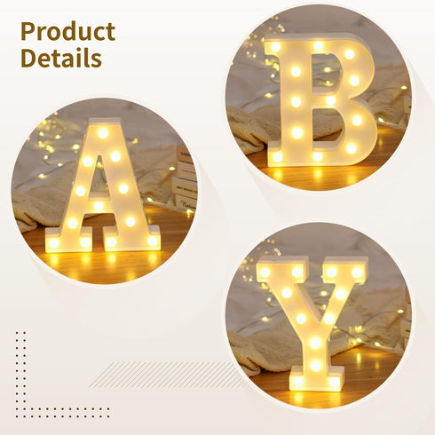 Generic 22.5 Cm 4 Led Message Board, Illuminated Letters, Warm Yellow Glow, Decorative Night Light for Baby Showers