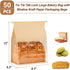 Packaging 50 Pack, 8.7x4.3x11 Inches, PAICUIKE Bread Bags Large Bakery Bag with Window Bags Tin Tie Tab Lock